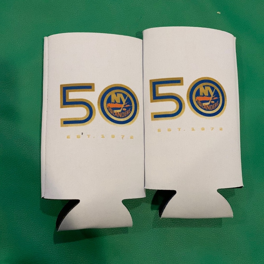 NWOT 4/$10 Islanders 50th year Koozies